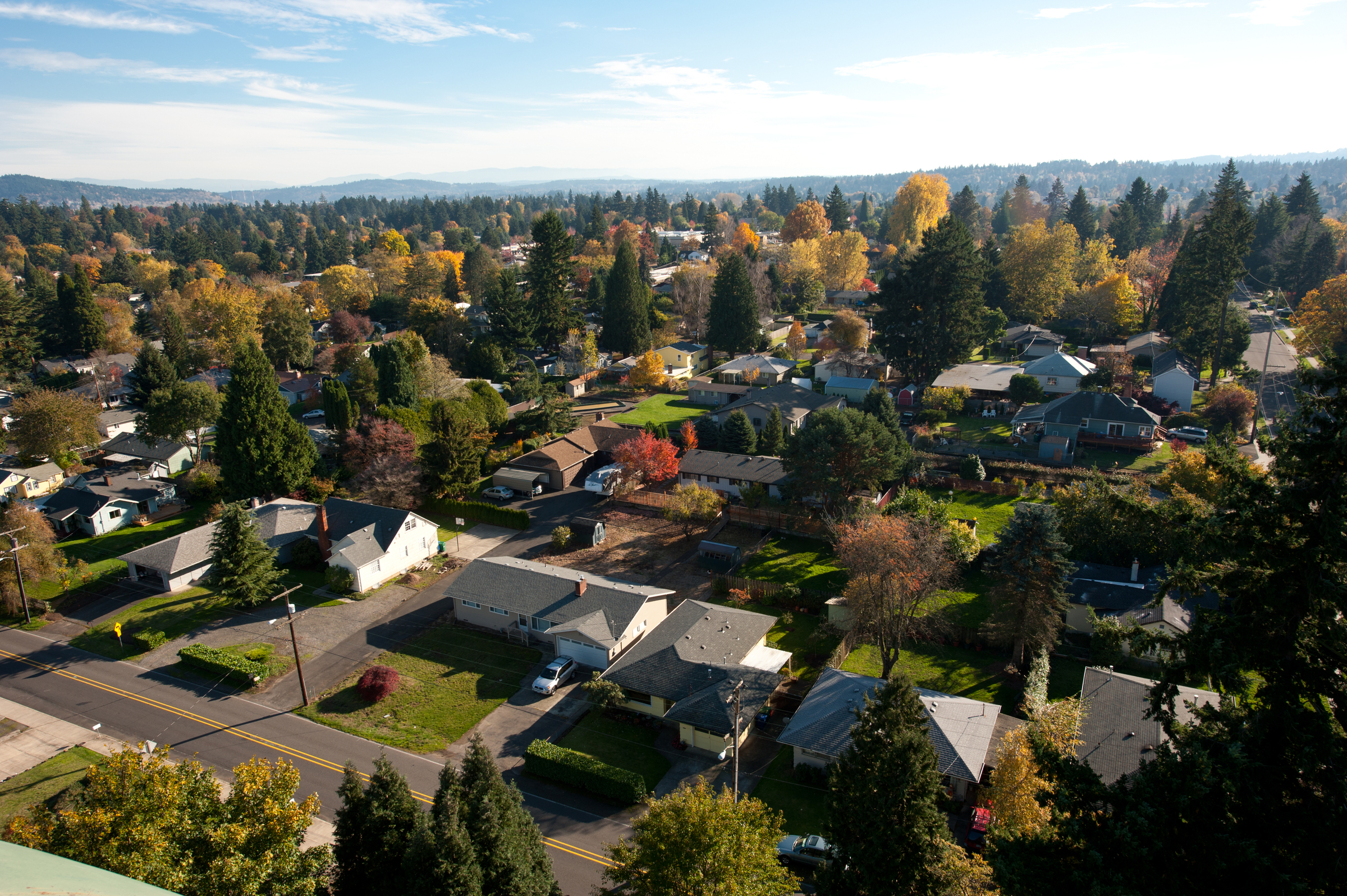 Aerial view of Milwaukie neighborhoods