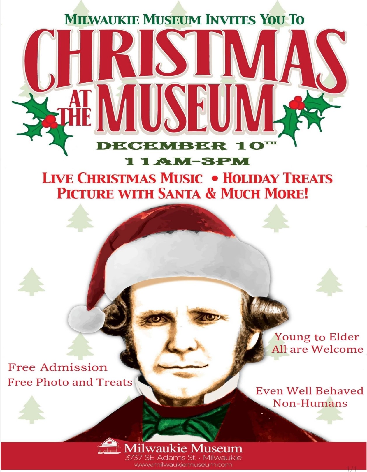 Christmas at the Museum Event Flier 2022