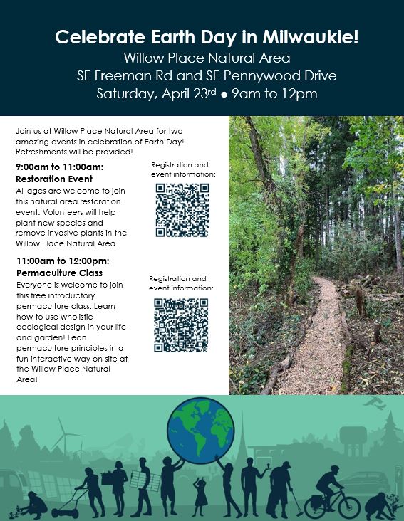 Earth Day Event Flyer with information about the event