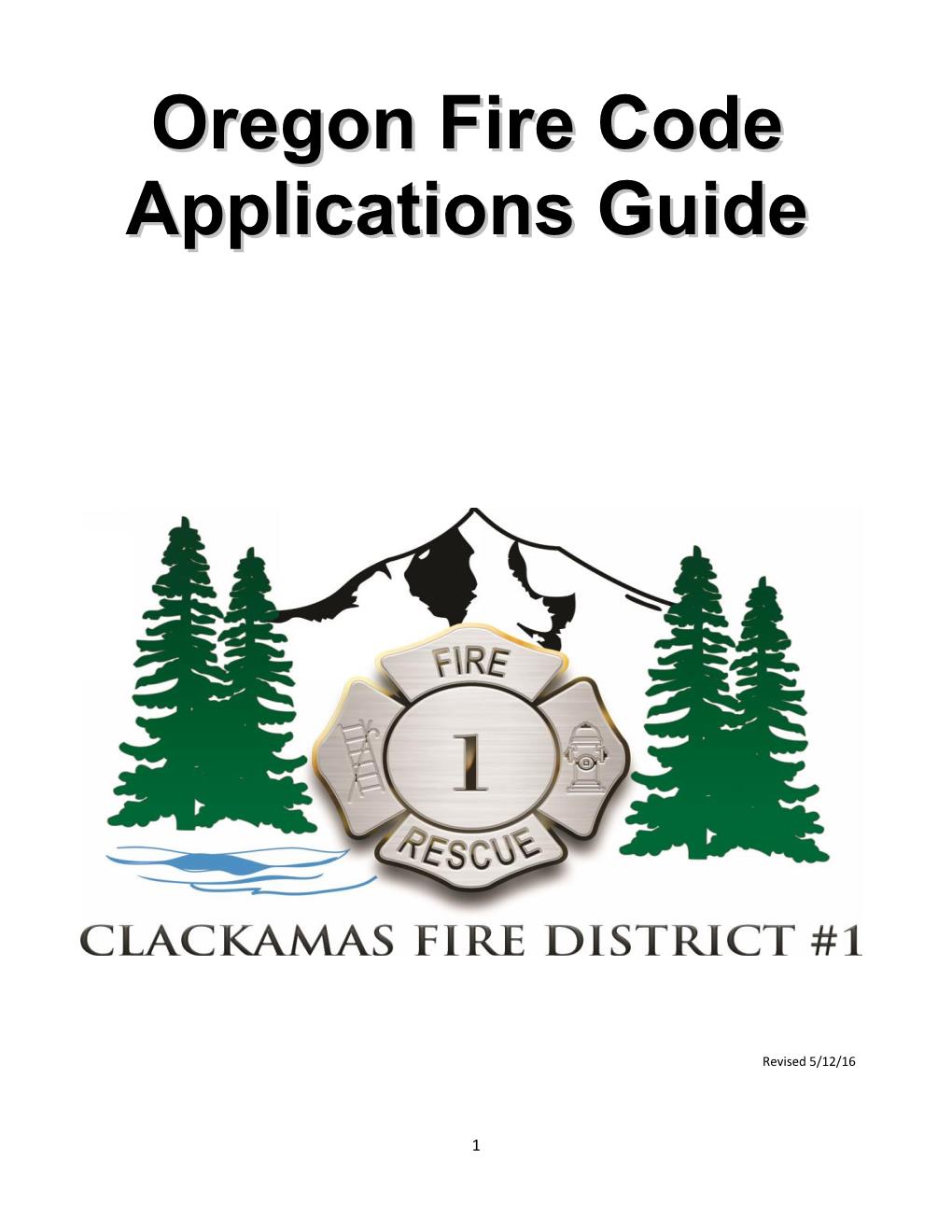 Oregon Fire Code Applications Guide City of Milwaukie Oregon Official