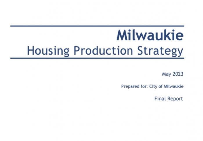 Milwaukie Housing Production Strategy