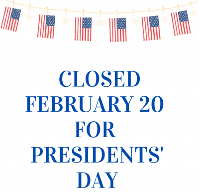 Closed for Presidents Day graphic