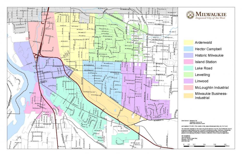 Resources For Development Review City Of Milwaukie Oregon Official   Neighborhoods 11x17 